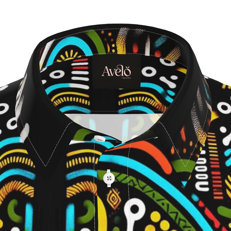 African Mens Short Sleeve Shirt