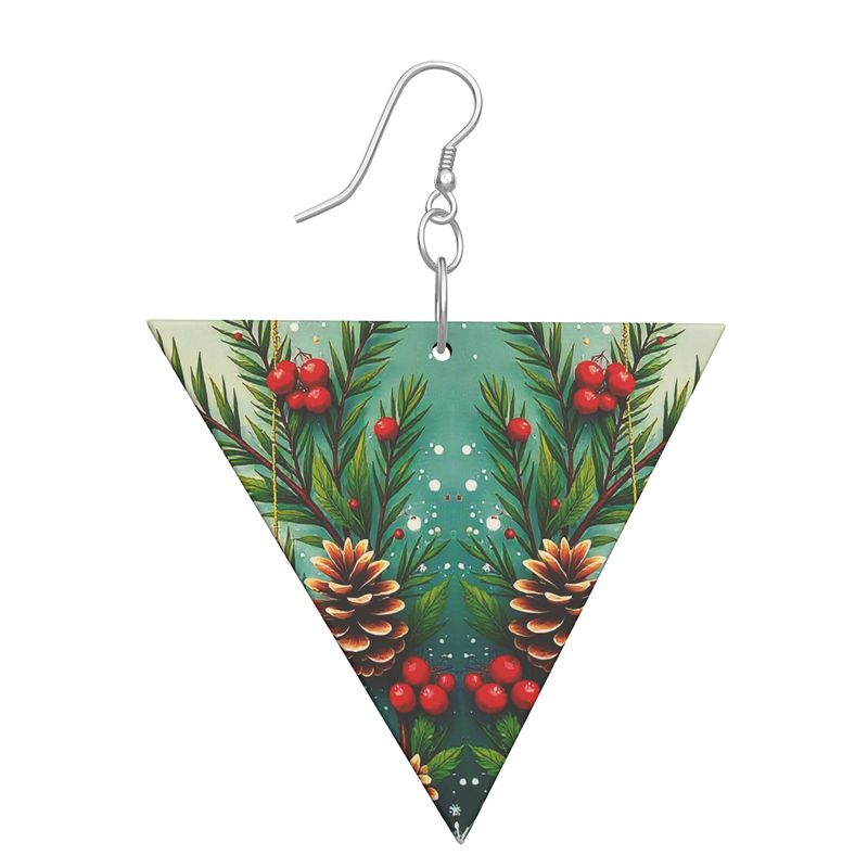 Orecchini in legno personalizzati in forma Geometrica