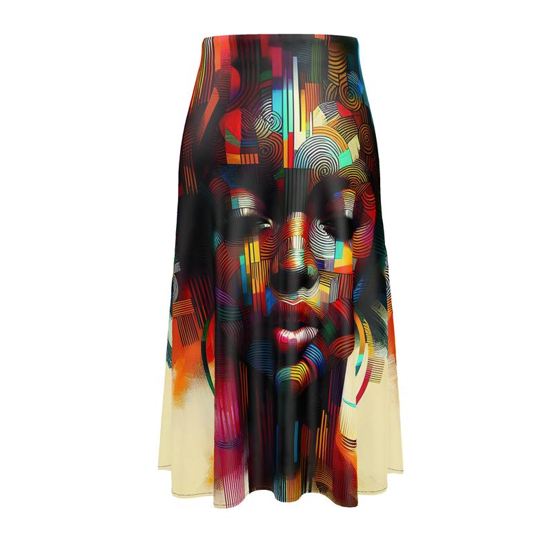 Gonna midi a trapezio