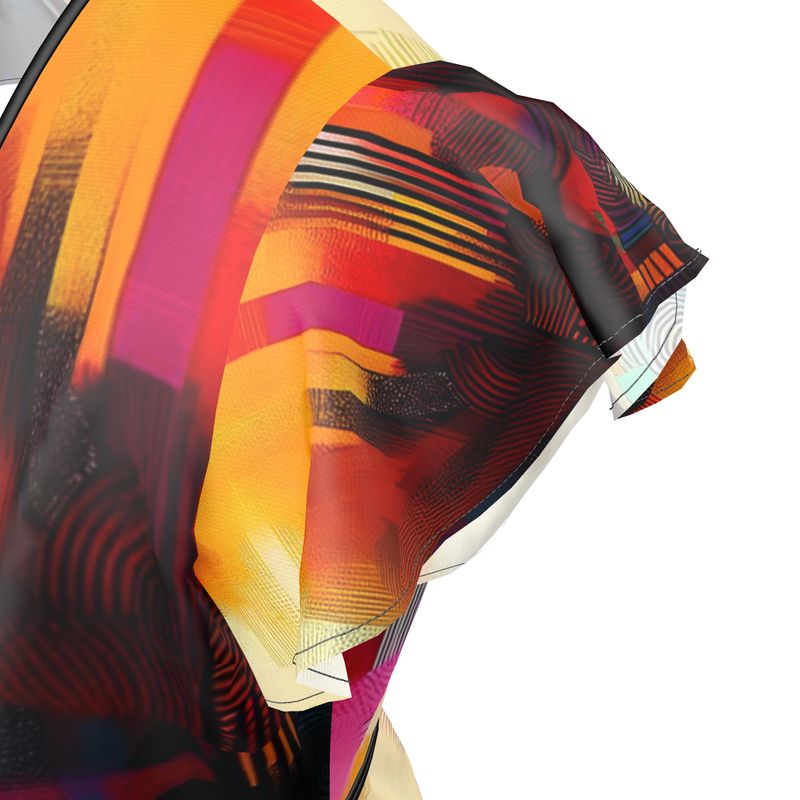 Avelò Creative Wrap Mini Dress – Multicolor Artistic Design