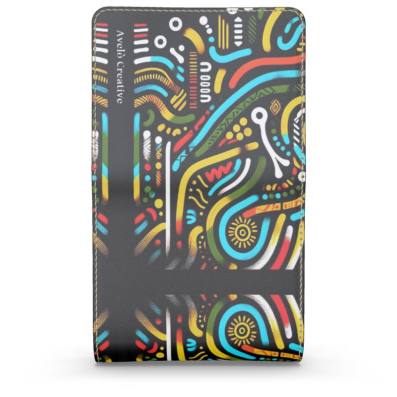 African Small Leather Foldover Purse