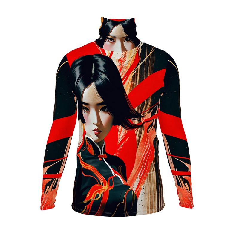 Maglia slim fit a collo alto