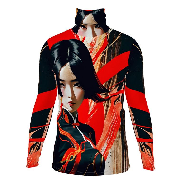 Maglia slim fit a collo alto