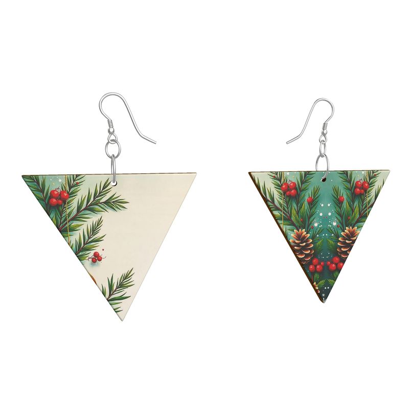 Orecchini in legno personalizzati in forma Geometrica