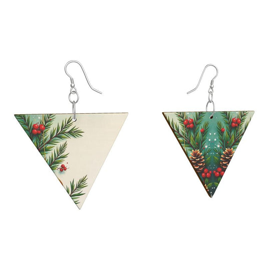 Orecchini in legno personalizzati in forma Geometrica