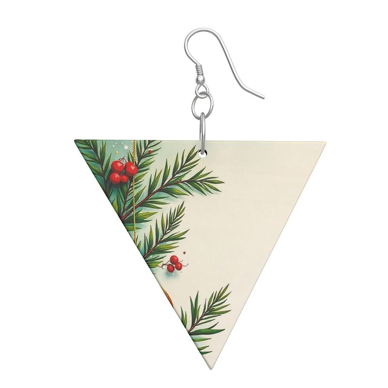 Orecchini in legno personalizzati in forma Geometrica