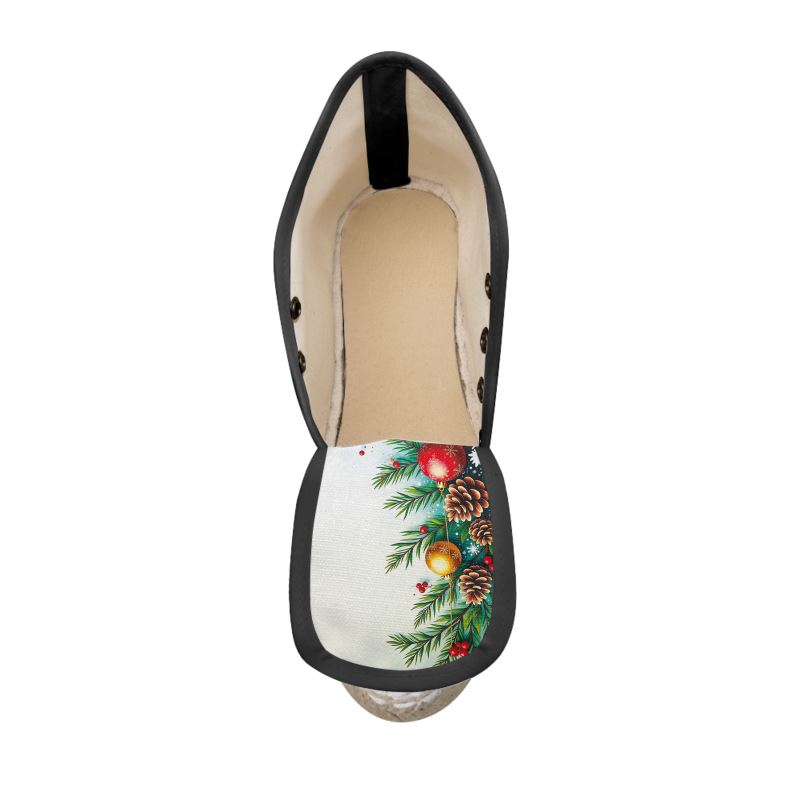Christmas Ladies Wedge Espadrilles